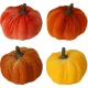 Halloween Tök Dekoratív Figura 4 Db