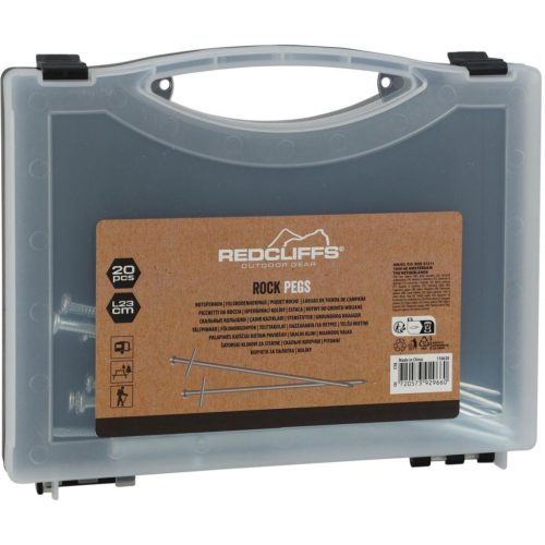 23 Cm-Es Sátorcövek 20 Darabos Fém Készlet Redcliffs Tokban