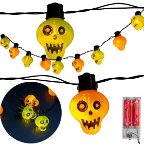 Halloween Koponyafüzér 10 Led
