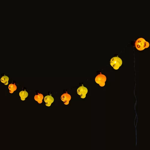 Halloween Koponyafüzér 10 Led