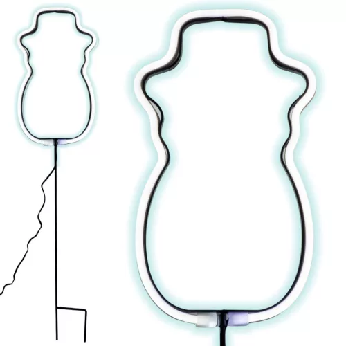 Neon Hóember Fehér 81 Led-Es Elemmel Működő 14,5X96Cm Luca