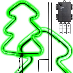   Neon Karácsonyfa Zöld 87 Led-Es Elemmel Működő 16X91Cm Luca