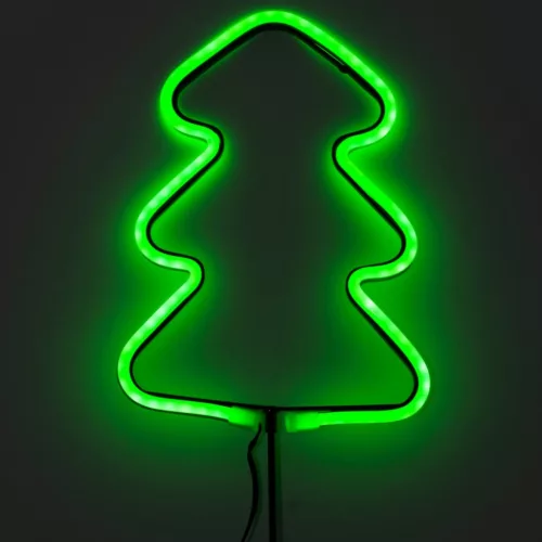Neon Karácsonyfa Zöld 87 Led-Es Elemmel Működő 16X91Cm Luca