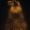 Mikulás Kerti Állvány Meleg Fehér 180 Led Elemmel Működő Izzók 29,5X67,5Cm Luca