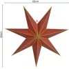 Dekoratív Akasztható Csillag Fsc 18X60Cm Piros 7 Kara Csillámmal
