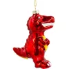karácsonyfadísz Üveggolyó Mátrix Dinoszauruszok Csillámmal