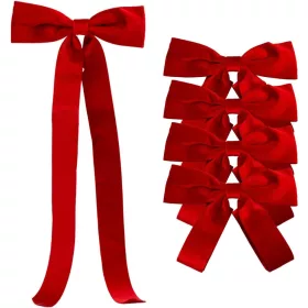 Piros Díszítő Masni 2X19X48Cm 4 Db Csillámból