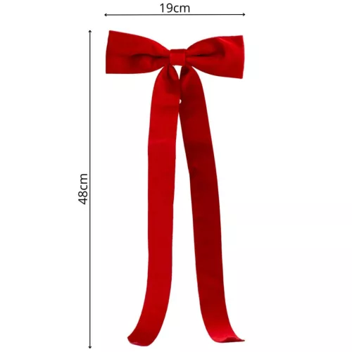 Piros Díszítő Masni 2X19X48Cm 4 Db Csillámból