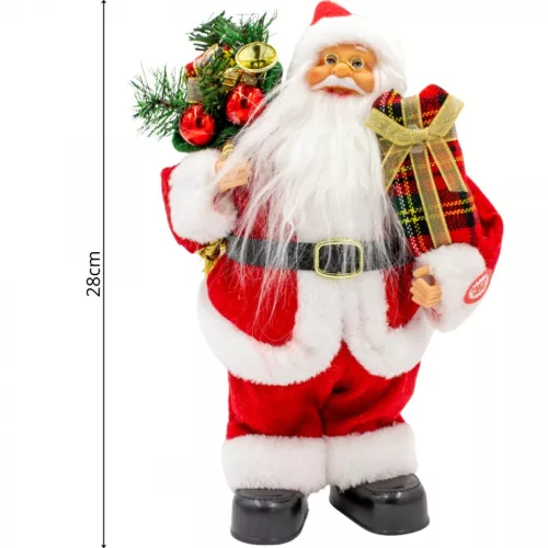 Dekoratív mikulás Táncoló Játék 28Cm Csillámból