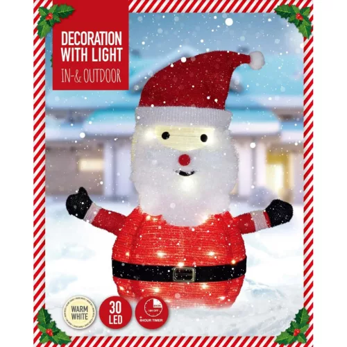 Mikulás Kültéri Dekoráció 68 Cm Led