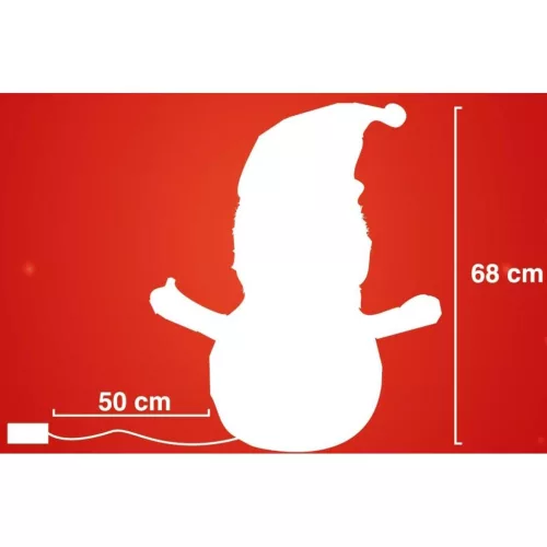Mikulás Kültéri Dekoráció 68 Cm Led