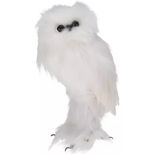 Dekoratív Álló Bagoly 18Cm Fehér