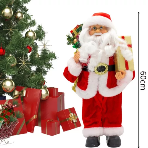 Karácsonyi Dísz Mikulás Álló Deluxe 60Cm Piros