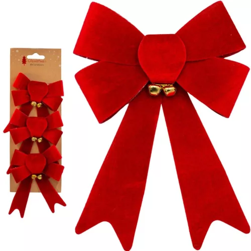 Díszítő Masni 14,5 Cm Csengőkkel 3 Db