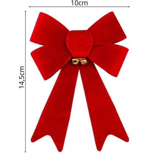 Díszítő Masni 14,5 Cm Csengőkkel 3 Db