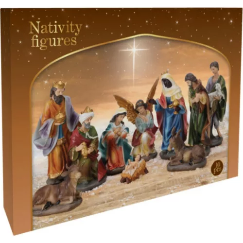 karácsonyi Jelenetes Figura 10 Db 20 Cm