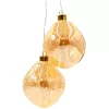 karácsonyfadísz Üveg Csepp Gömb Mátrix 2 Db Led 12 Cm Arany