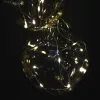 karácsonyfadísz Üveg Csepp Gömb Mátrix 2 Db Led 12 Cm Arany