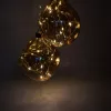 karácsonyfadísz Üveg Csepp Gömb Mátrix 2 Db Led 12 Cm Arany