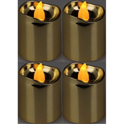 4 Db-Os Arany Led Gyertya Szett