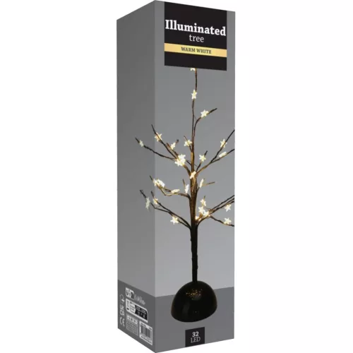 Díszkarácsonyi Fa 32 Led Meleg Fehér 40Cm