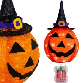 Dekoratív Tök Kalapos 68Cm Halloween 30Led