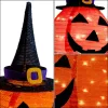 Dekoratív Tök Kalapos 68Cm Halloween 30Led