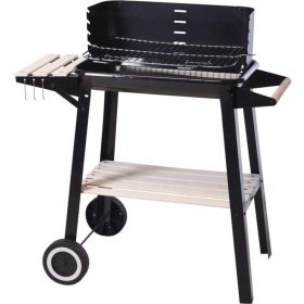 Kerti Grillkocsi 83X45,5X86,5Cm Fekete