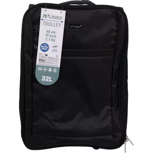 Utazóbőrönd 32L, Fekete, Proworld