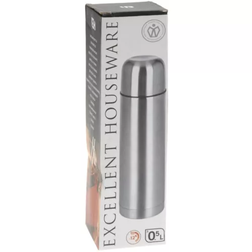 Ezüst 500Ml-Es Utazó Termosz