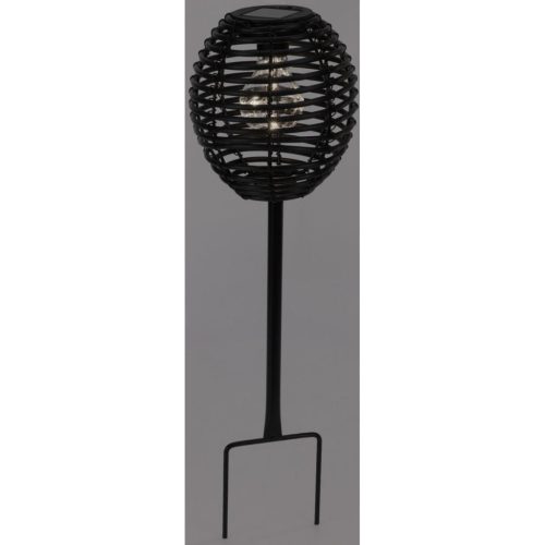 Progarden Fekete Rattan Napelemes Gömblámpa