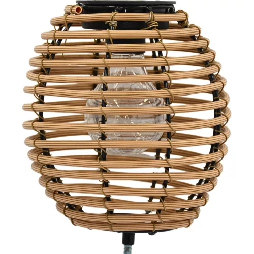 Progarden Barna Rattan Napelemes Gömblámpa