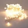 120 Led-Es Lámpa Dekoratív Gömböl, Meleg Fehér Fényben