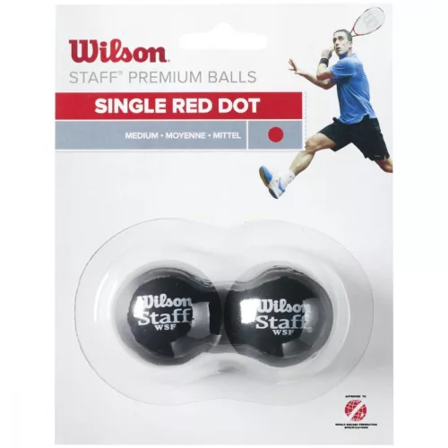 wilson squash labda 2 db egyszeres piros pontos