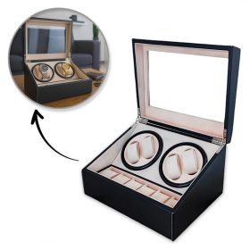   Automata órahúzó, óraforgató, eko bőr vitrin 31x24x18cm PD103