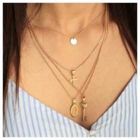 Hosszú, többszínű nyaklánc N745