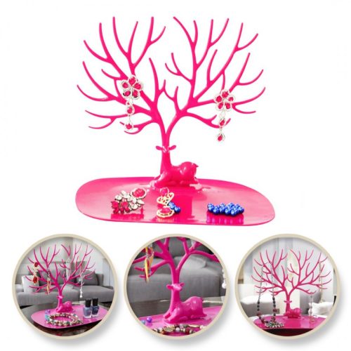 Ékszerkiállítás - nyaklánc, gyűrűk rózsafa E31R