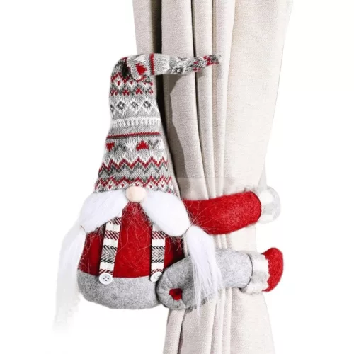 Mikulás, Karácsonyi Törpe, Tépőzár, 38 cm, Norvég Minták KSN24