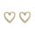 Matt szív alakú fülbevaló K1521
