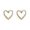 Matt szív alakú fülbevaló K1521