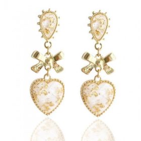 Vintage FÜLBEVALÓK világos masnival K1577