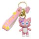 Kulcstartó csengővel ÉDES PÚDER RÓZSASZÍN CICA medál BRL93