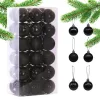 36 darabos csomag, fekete, 5,5 cm, karácsonyfadíszek BSN08WZ3
