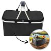 Összecsukható termo bevásárlókosár, piknik, fekete 47x27x23cm KP01CZ