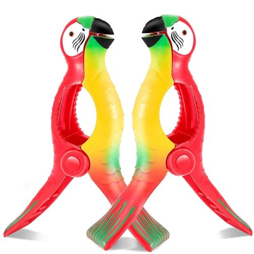 Törölközőtartó csiptető 13 cm strandra Parrot KLP01 2 db