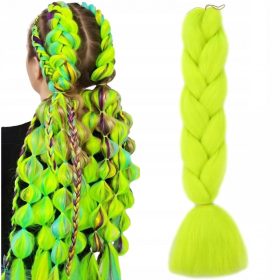 120 cm vastag, egyszínű lime színű műhaj WLS43