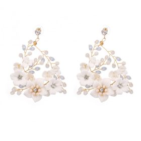   BOHO esküvői fülbevaló kristályokkal, rozsdamentes acél, KOLS01