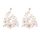 BOHO esküvői fülbevaló kristályokkal, rozsdamentes acél, KOLS01