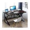 Számítógépasztal, irodai asztal polccal 80 x 40 cm fekete, sötétbarna asztallap STL04CZ
