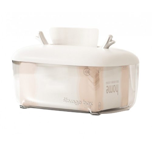 Zsebkendő-rendszerező doboz, dekoratív zsebkendőtartó, fehér CB31